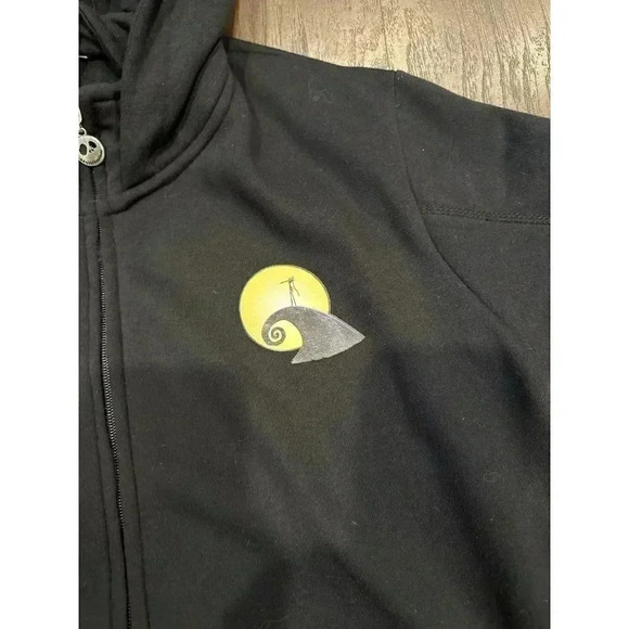 Disney Nightmare Before Christmas Full Zip Hoodie Black Bradford‎ Exchange - Picture 2 of 5